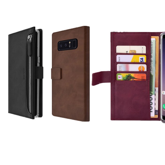 갤럭시Z폴드4 지갑형 케이스 베스티 지퍼 수납 다이어리
