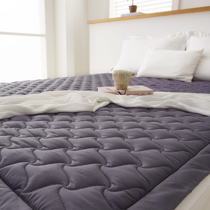 고급원단 한일의료기 전자파없는 탄소매트 전기매트 전기요, 챠콜그레이