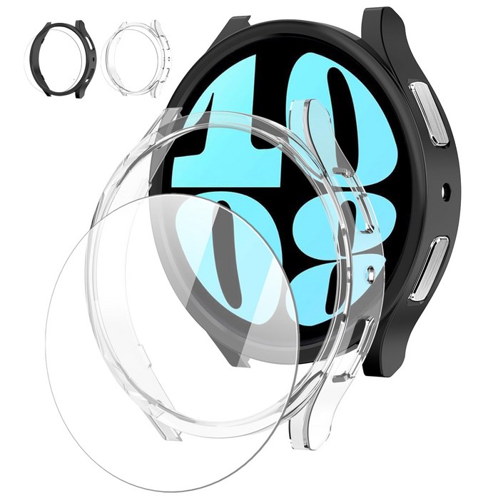갤럭시 워치 호환 케이스 2개입 4개입 보호 PC강화유리 풀커버 케이스 4 5 6 7 8