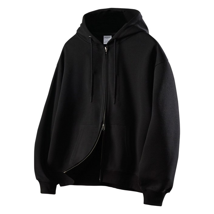 팀스핏 남녀공용 S2XL 빅사이즈 오버핏 투웨이 지퍼 후드 집업