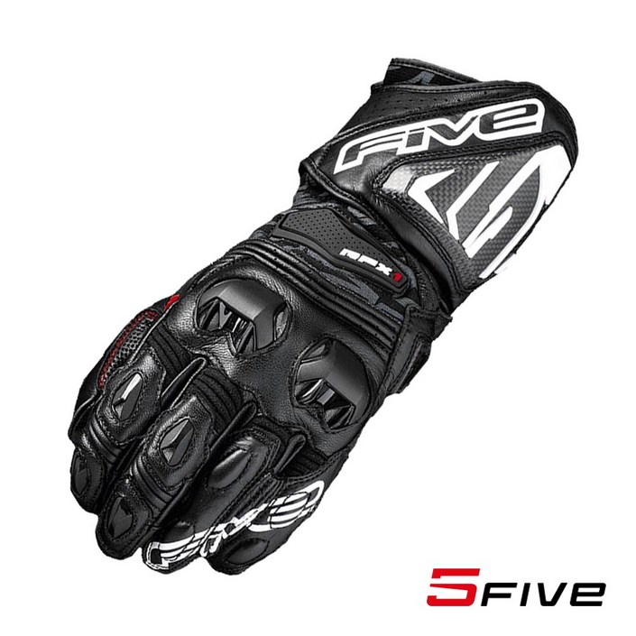 파이브 RFX1 글러브  모터사이클 오토바이 레이싱 스포츠 가죽 장갑  카본 보호대 RFX1 GLOVES, BLACK