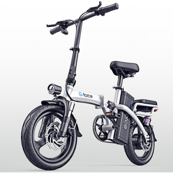 에코맘스토어 전기 자전거 전동 스쿠터 2인용 전기 벨로 미니벨로 48V 힘좋은 전기자전거, 화이트