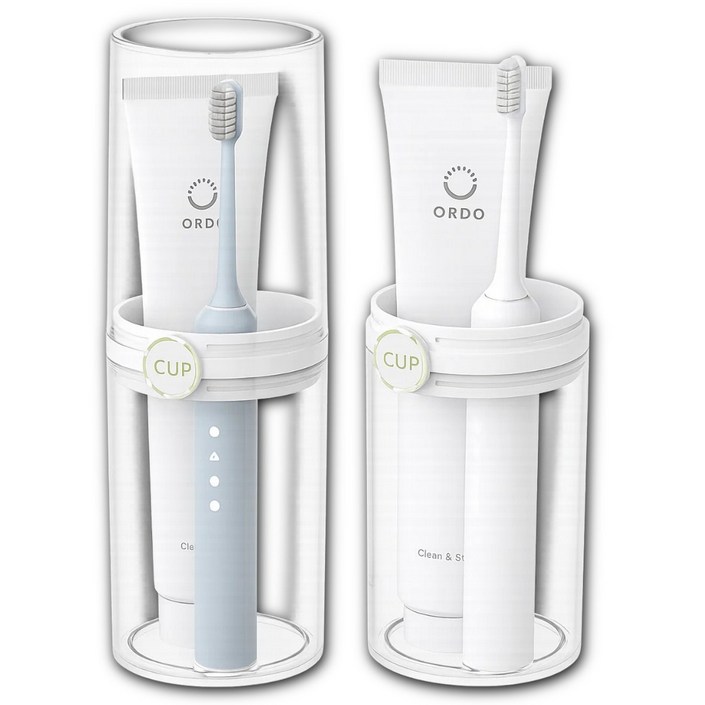 에이트몰 더넓은 투명 칫솔 케이스, 2개