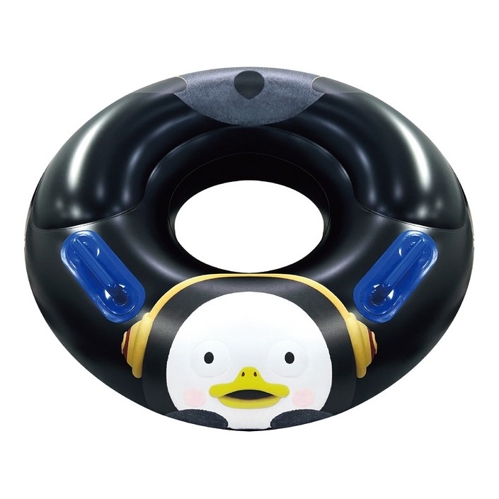 자이언트 펭수 원형 튜브 100cm  손잡이 포함  블랙  여름 물놀이 워터파크 캐릭터 튜브