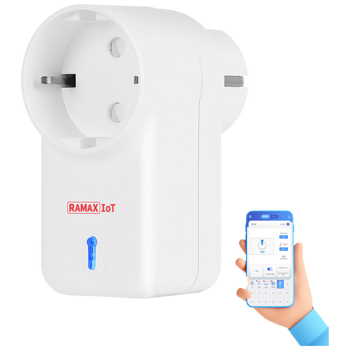 라맥스 스마트플러그 Wi-Fi 원격제어 국내제작 16A 3520W RPG-724S