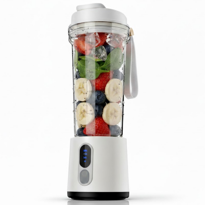 밀리아토 휴대용 미니 믹서기 무선 블렌더, BJ500B 화이트