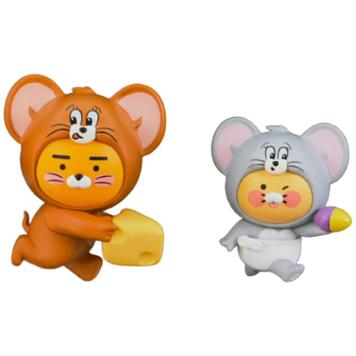 톰과 제리X카카오프렌즈 차량용방향제라이언춘식이 2종 세트 송풍구형