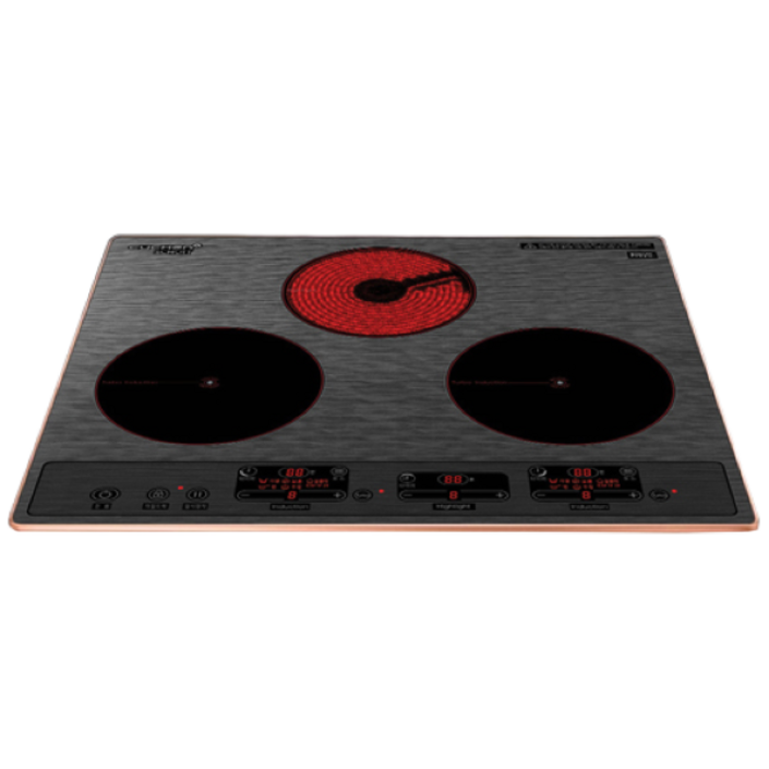 쿠첸 미라듀어 하이브리드 전기레인지 3구  스탠드케이스, CIRS3214RGMS