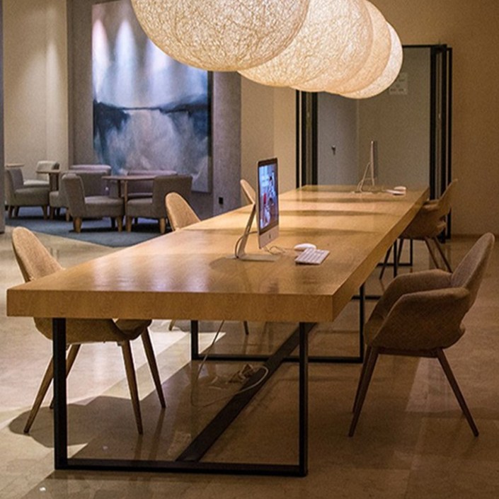 우브로 우드슬랩테이블 원목 대형 식탁 테이블 사각 카페 다이닝 6인용 8인용 2000 2200 2400