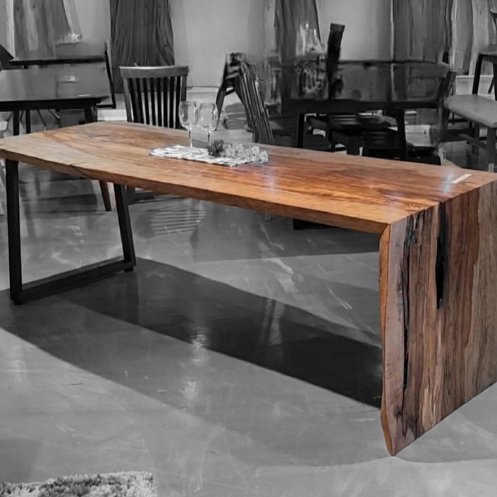 지리산산청농장 흑망고, 대추나무 우드슬랩 테이블 국내제작, 6인용2000mm, 8인용2200mm