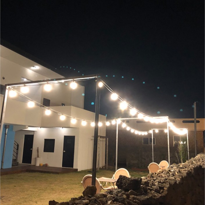 파티라이트 방수 LED 램프 포함 스트링 캠핑 카페 야외 조명, 1개