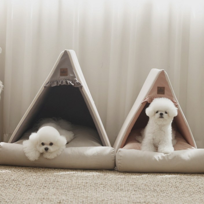 모노블 고퀄리티 프리미엄 코지 강아지하우스 강아지집 분리형 애견하우스, 1개, 그레이