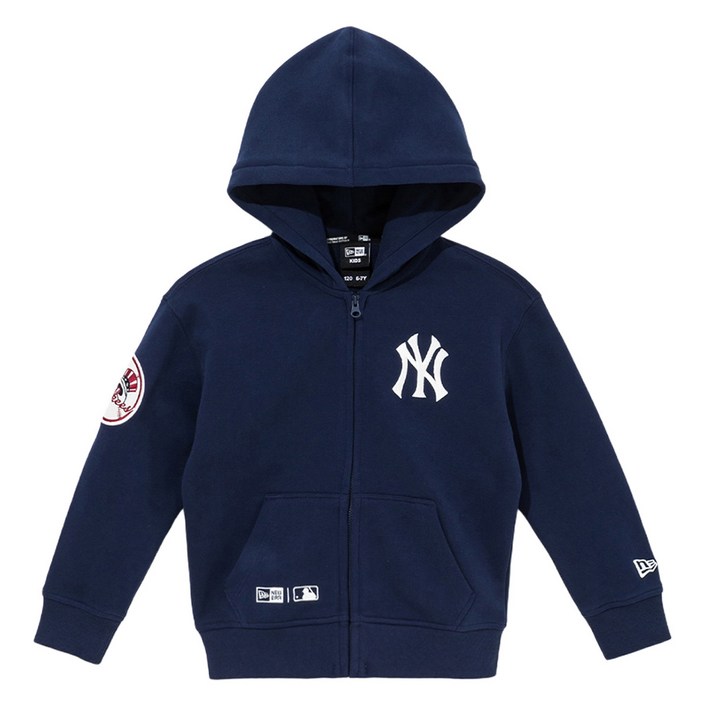 뉴에라 아동용 MLB 뉴욕 양키스 기모 후드 집업 14443511