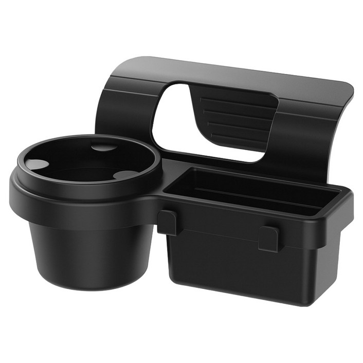 808 차량용 다용도 수납 트레이 휴대폰 거치대 컵홀더, 블랙, 1개