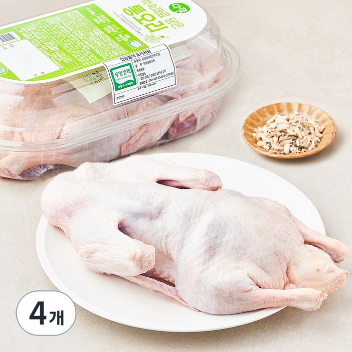 로켓프레시 다향 무항생제 인증 백숙재료 담은 통오리 냉장, 1.6kg, 4개 로켓프레시 다향 무항생제 인증 백숙재료 담은 통오리 냉장, 1.6kg, 4개