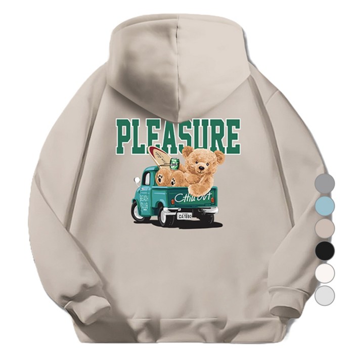 일루소 남성용 소프트 특양면 플레져 후드티