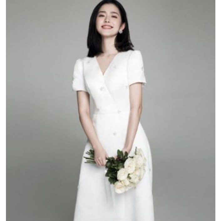 W016 송혜교 결혼식 셀프웨딩촬영 드레스 원피스 W016