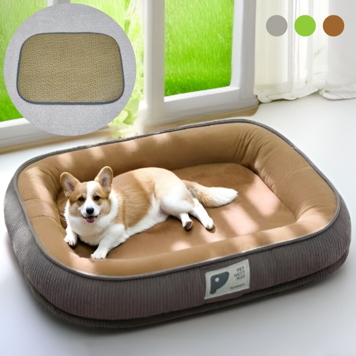 (품질UP 가격 DOWN) 런레이더 반려동물 강아지 마약 방석, 브라운, 1개