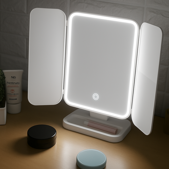 홈디메르 LED 탁상 거울 조명 화장 접이식 메이크업 여행용