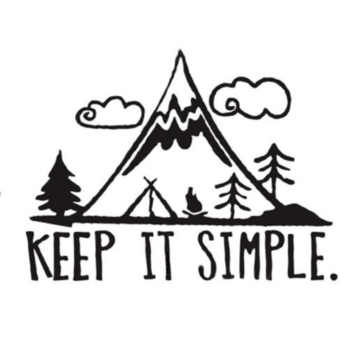 KEEP IT SIMPLE 카라반 스티커 자동차 캠핑카 튜닝 홀로그램 데칼스티커, KEEP IT SIMPLE 블랙, 2개