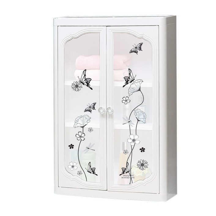 아이리스 다용도 국산고급욕실장 소형나비 화장실 수납정리함 수건정리장, 1개