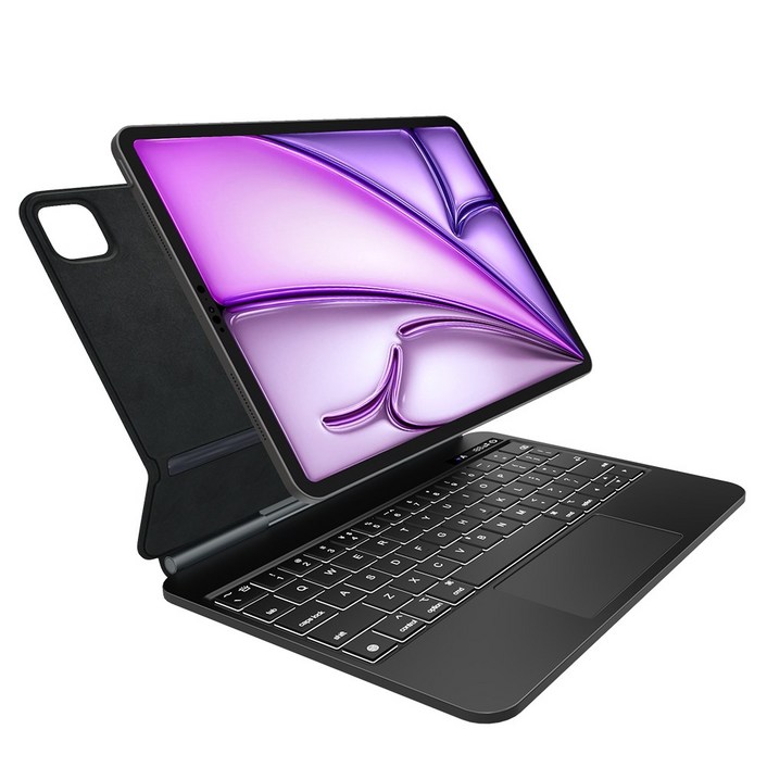 DANYCASE 아이패드 자력 흡착 디지털 전력 마법 키보드 케이스, 블랙, 1개