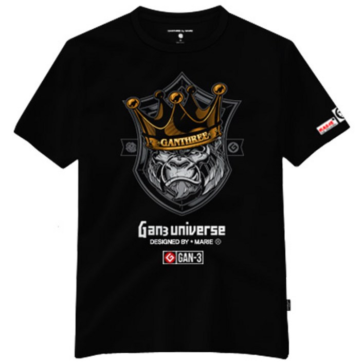 간쓰리 룰러 국내생산 디자이너 반팔티