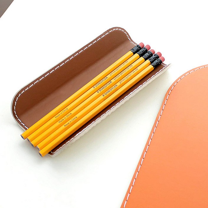 아리아라 vip 메탈 가죽 펜 홀더 트레이 펜트레이, 진그레이, 1개