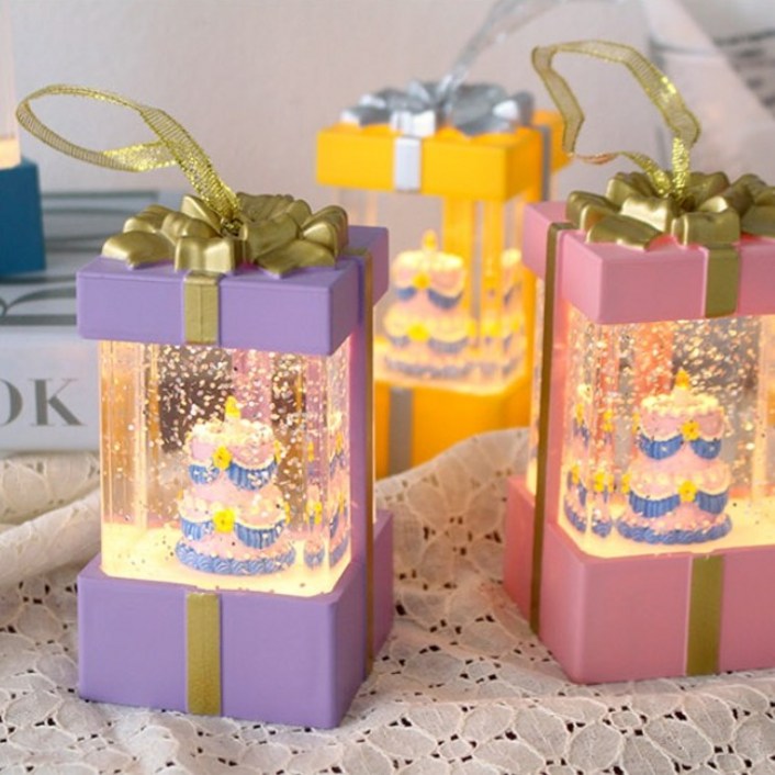 크리스마스 미니 선물상자 케이크 워터볼