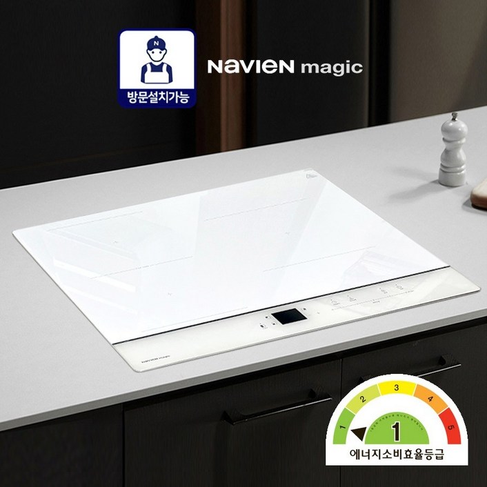 1등급에너지효율전국설치가능 나비엔매직 ALL화이트 Super 플렉스존 인덕션 3구 타공560X480 신규모델, 빌트인, 배송만요청고객설치