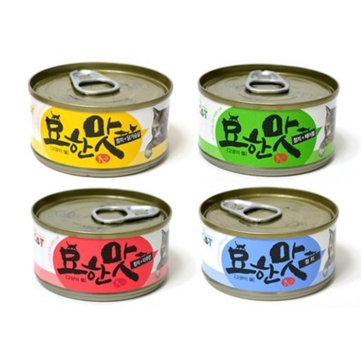 바이캣 묘한맛 참치, 참치+딝가슴살,참치+타우린, 참치+헤어볼 80g