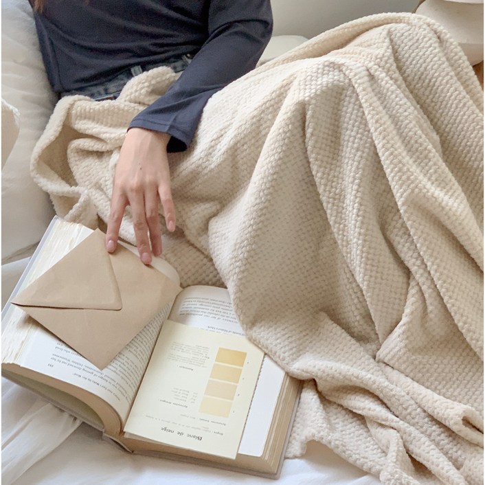 일상up 부드러운 고급 극세사 똑딱이 망토 담요 무릎 블랭킷 대형
