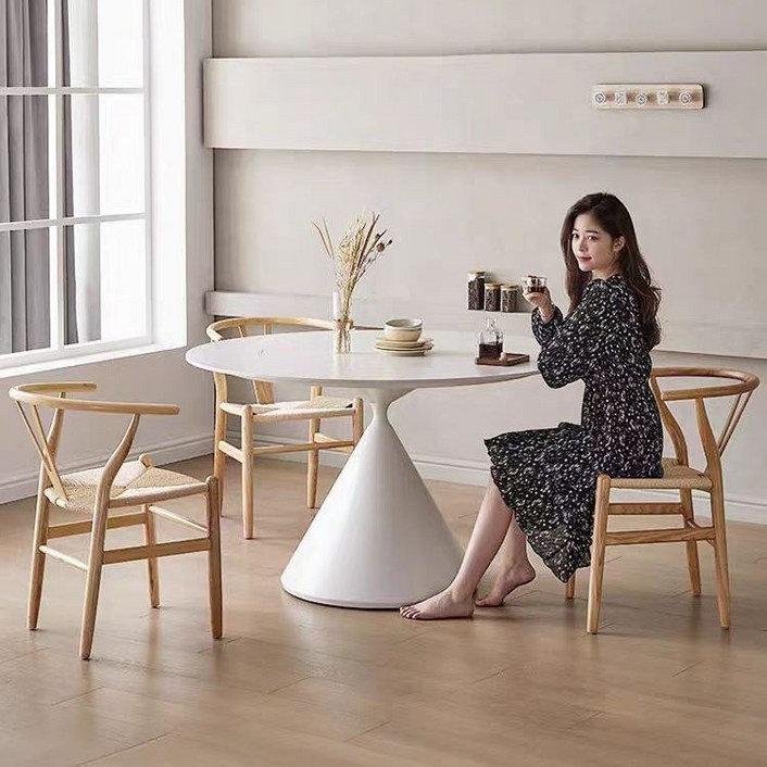 6인용 원형식탁 다이닝 테이블 1200 홈카페 원탁 둥근