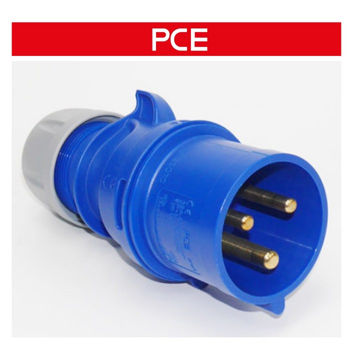 PCE 023-6 CEE 산업용 플러그 32A 3P 6h 230V IP44 샤크 IEC60309 TYP023, 1개
