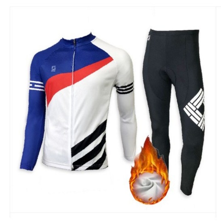 콜럼버스 남녀공용 겨울용 기모원단 긴팔 자전거복 상하의세트 모음자전거의류