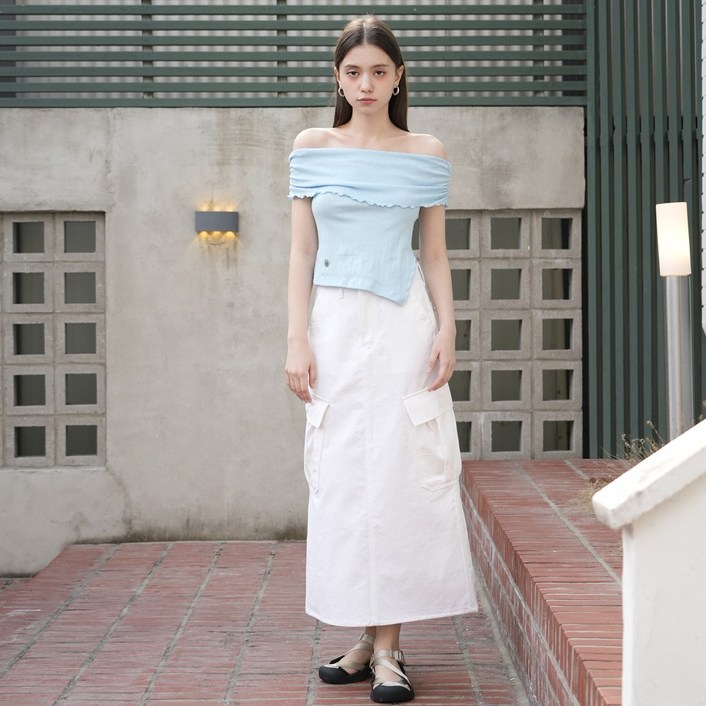 W1097 CARGO LONG SKIRT 2COLORS