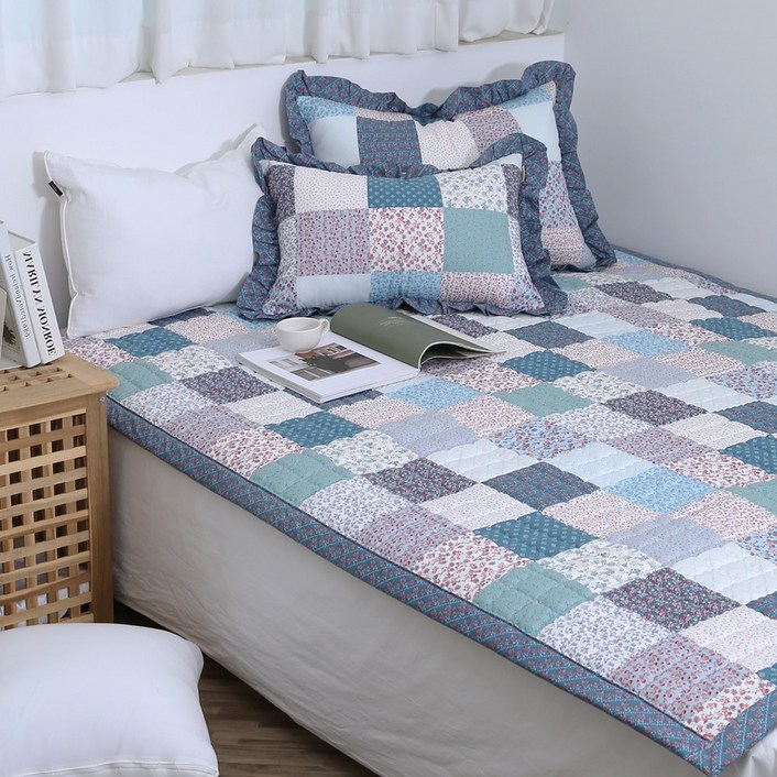 세라패치 30수 광목면100 침대패드 겸 카페트, 특대 퀸 슈퍼싱글