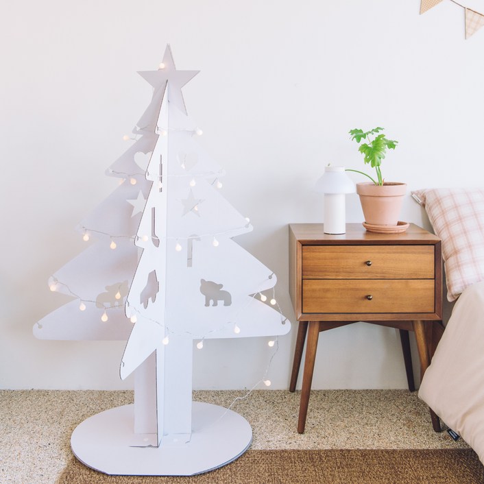 키즈바래 간편하게 분리수거 가능한 종이 트리 이쁜 인테리어 크리스마스 트리 만들기