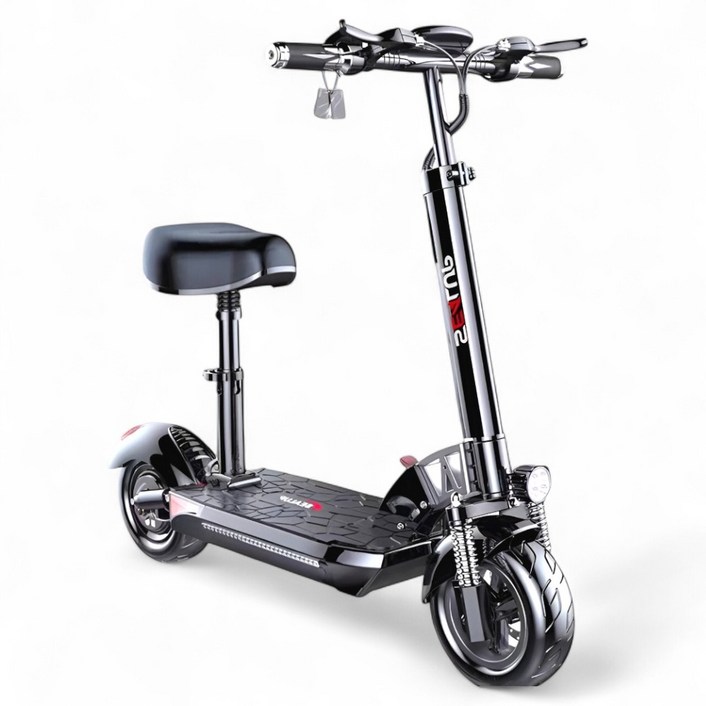 쉴드라이드 전동킥보드 성인 접이식 안장 고성능 LED라이트, 쉴드화이트, 10.4Ah, 1개