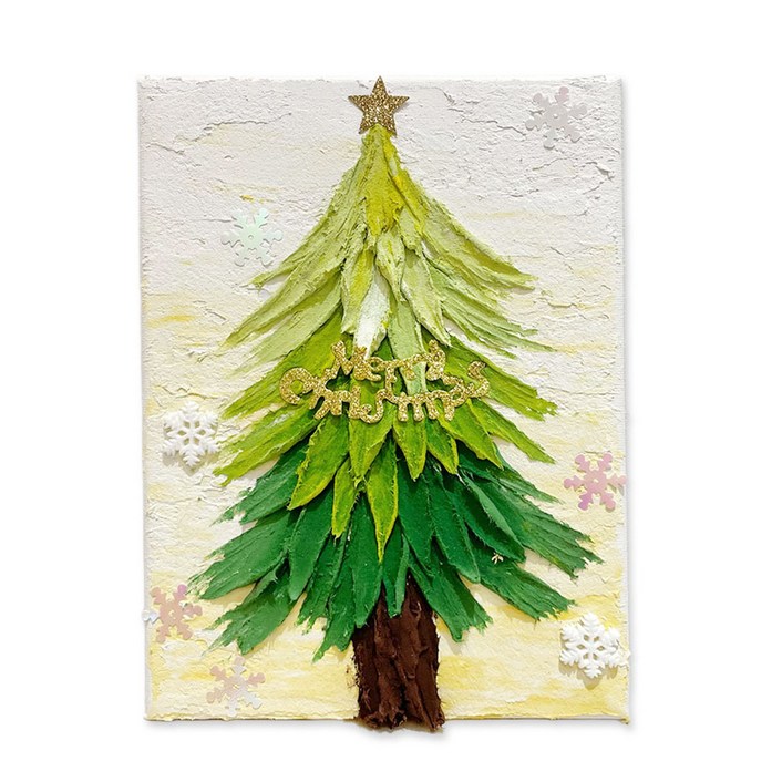 하비코 스컬프쳐 페인팅 크리스마스 트리 만들기 1 DIY 10개  아크릴판 10장, 1개