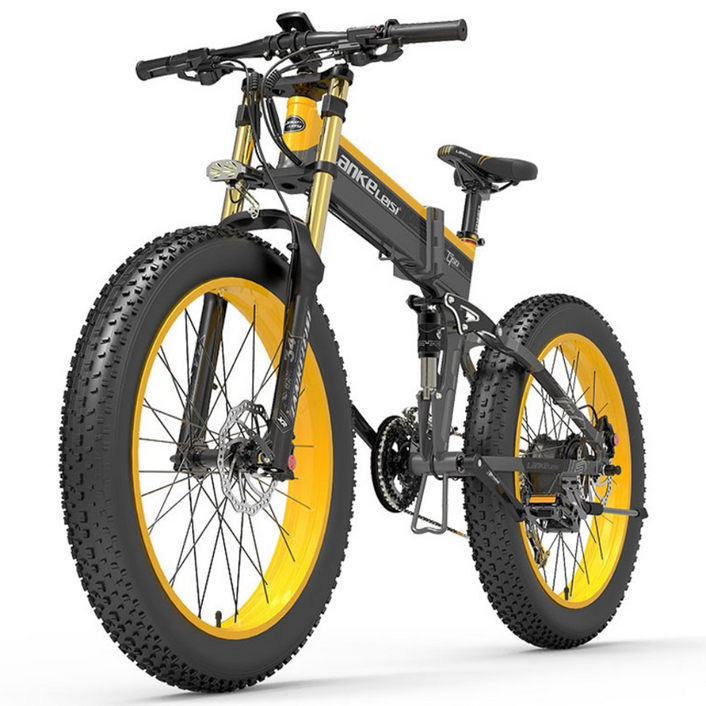 랑케레이시 XT750PLUS 접이식 전기자전거 1000W 17.5A 26인치 팻바이크 배달전기자전거 관부가세포함, 블랙블루, 알루미늄