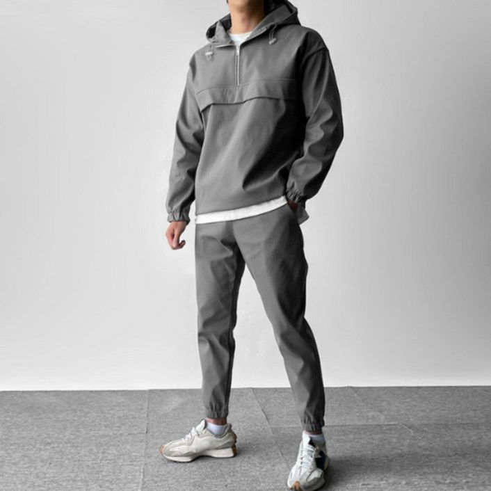 [융기모][M~4XL] 후드 아노락 남자 남성 겨울 본딩 조거 트레이닝 세트 빅사이즈