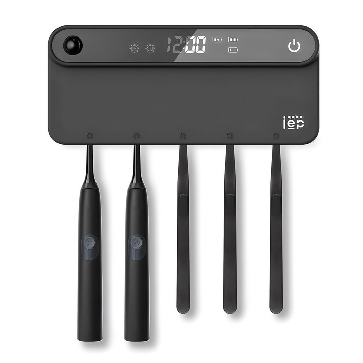 아이이피 UVC 스마트 무선 자동 칫솔살균기 i200, i200, 블랙