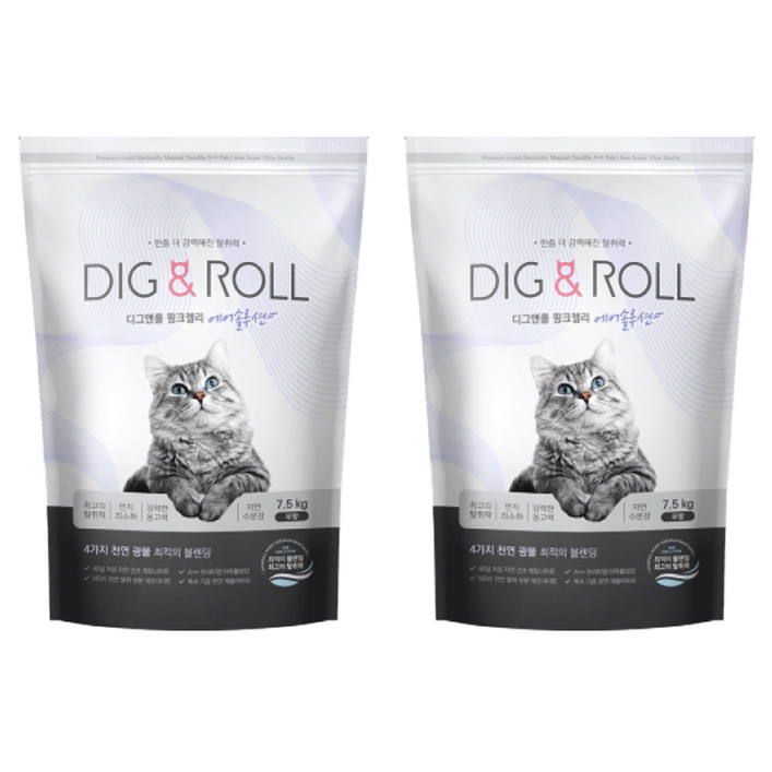 디그앤롤 핑크젤리 에어솔루션 고양이 모래