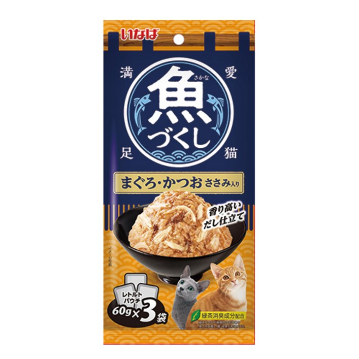 이나바 고양이 생선 가득 파우치