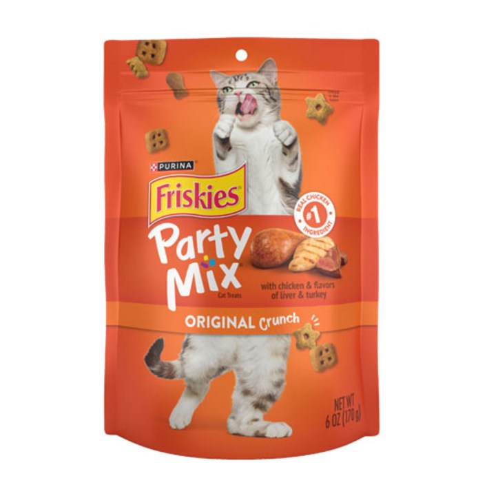 프리스키 파티믹스 오리지날 고양이 간식, 오리지날리얼치킨 간 칠면조 혼합맛, 170g, 1개