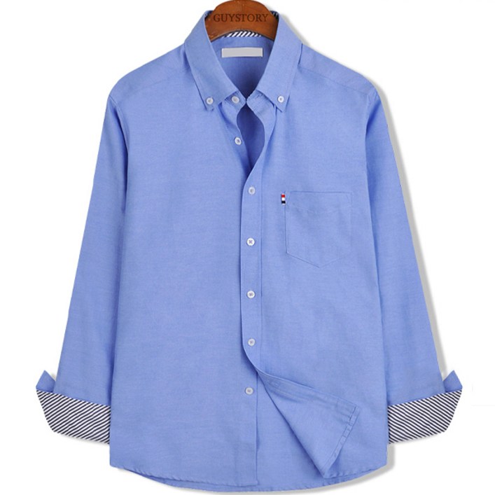 가이스토리 남성용 무지 캐주얼 17색상 빅사이즈 컨택 옥스포드 셔츠