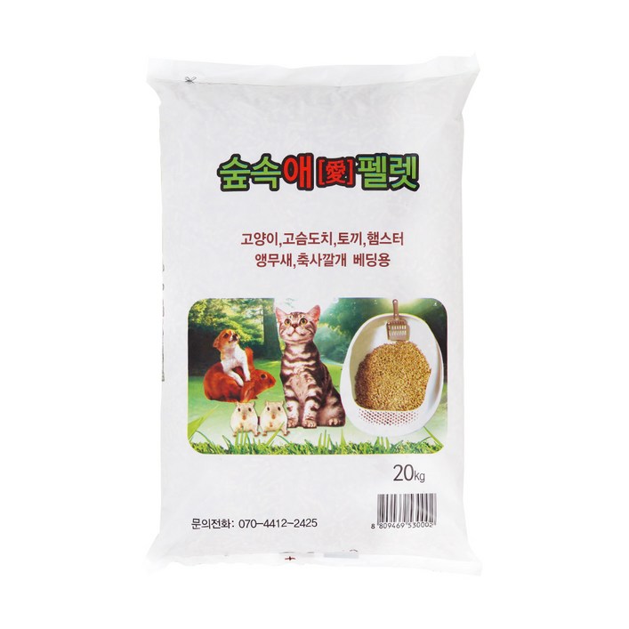 화분월드 숲속애 미송 펠렛 고양이 모래, 20kg, 1개 화분월드 숲속애 미송 펠렛 고양이 모래, 20kg, 1개