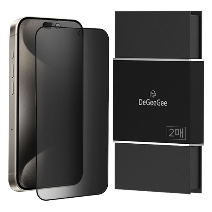 디지지 사생활 보호 프라이버시 풀커버 매트 지문방지 휴대폰 액정보호필름 2p 세트, 1세트