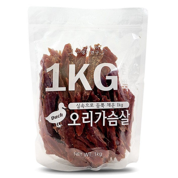 댕냥이생활연구소 강아지 1kg 듬뿍 가슴살 건조간식